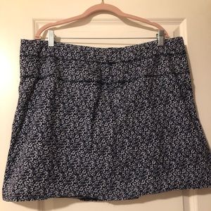 Blue Floral Skort (with tummy control)